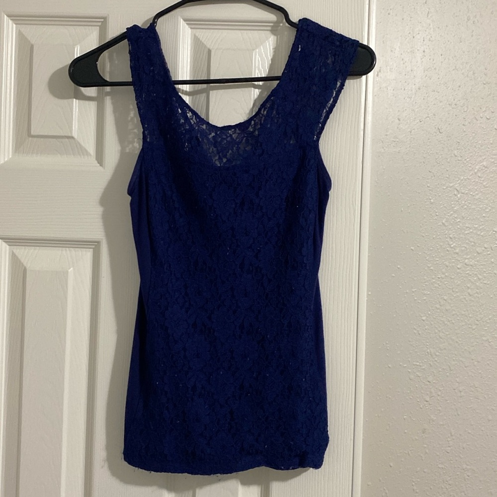 Lace front tank top